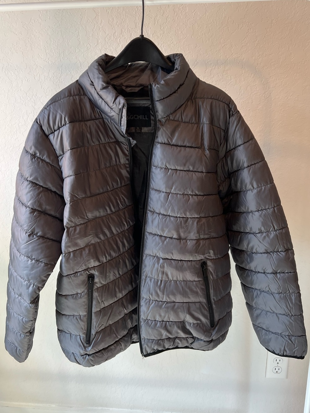 NWT Big Chill Puffer Jacket Graphite Grey Mens Size XL Winter Coat